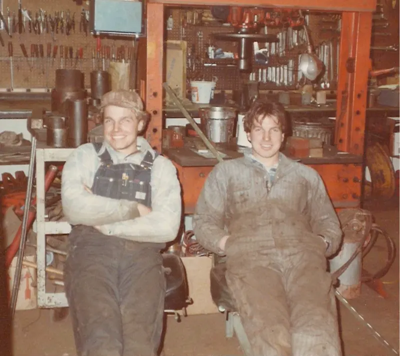 Two Grabowski crew members in the West Orange shop.